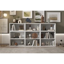 Vivense Leksa Raflı Kitaplık 200 cm Beyaz KTP-1393