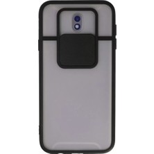 Starseven J7 Pro / J730 Palm Buzlu Kamera Sürgülü Silikon - Siyah