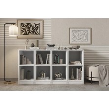 Vivense Leksa Raflı Kitaplık 130 cm Beyaz KTP-1177