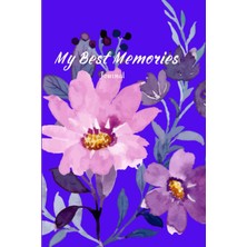 Starseven My Best Memories: Cool Purple Flower, Watercolor Flower, 150 Pages, Ideal For Mom, Dad, Kids And Fl