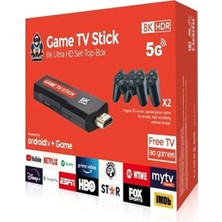 Eco Lounge Android Tv Uyumlu Retro Oyun Konsolu 2 Kollu Bluetooth Destekli Çok Renkli - Elektronik
