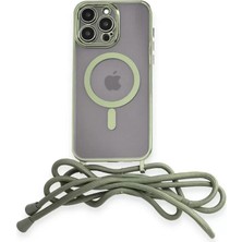 Dunai Store Newface Apple Iphone 12 Pro Kılıf Divo Lazer Askılı Magsafe Kapak - Koyu Yeşil