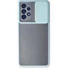Dunai Store Newface Samsung Galaxy A53 5g Kılıf Palm Buzlu Kamera Sürgülü Silikon - Turkuaz