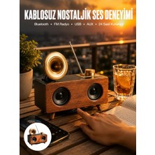 Nemere Ithalat Nostaljik Radyo Bluetooth Bağlantılı Şarjlı Yüksek Ses Kaliteli Yeni Nesil