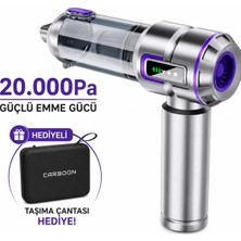 UltraTekno Carboon Serisi Spr-18 20.000 Pa 6000 Mah Kablosuz Araç Süpürgesi Üfleme Özellikli + Taşıma Çantası