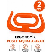 sarıncı  2'li Poşet Taşıma Aparatı | Market Pazar Poşeti Taşıyıcı Tutacak | Ergonomik El Koruyucu Sap | Ağır Yük Taşıma Aparatı