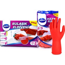Eco Lounge M Beden Temizlik ve Bulaşık Eldiveni - Doğal Pamuk Astarlı - Plastik