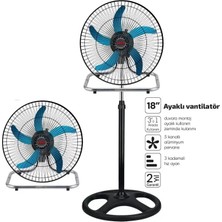 Nemere Ithalat Sanayi Tipi Ayaklı Vantilatör - 5 Metal Kanatlı - 18 Inç 46 cm