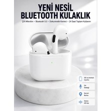 Nemere Yeni Nesil Bluetooth Kulaklık Beyaz Çağrı Cevaplayabilen Kablosuz