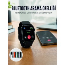 Hsc Bilişim Akıllı Saat 7 Kordonlu Bluetooth Aramalı Nabız ve Dokunmatik Akıllı Saat