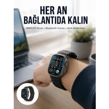 Hsc Bilişim Amoled Akıllı Saat 49MM Bluetooth Arama Spor ve Sağlık Yeni Nesil
