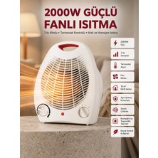 Nemere 2000W Taşınabilir Elektrikli Fanlı Isıtıcı – Hızlı Isınma, Kompakt Boy