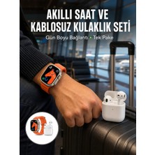 Hsc Bilişim Watch 9 Max Akıllı Saat Seti 2 Kordonlu Kablosuz Kulaklık Hediyeli Yeni Nesil