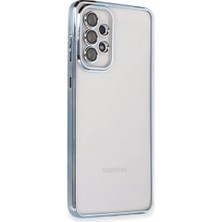 İlk El Grup Samsung Galaxy A73 5g Kılıf Razer Lensli Silikon - Açık Mavi