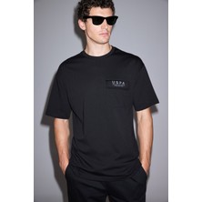 U.s. Polo Assn. Erkek Siyah Tişört 50327021-VR046