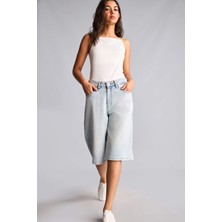 DeFacto %100 Pamuk Cepli Jean Bermuda Şort I6755AX26HS