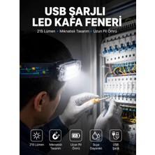 Nemere Ithalat Kafa Lambası LED Fener Pratik Taşınabilir Ayarlanabilir USB Şarjlı