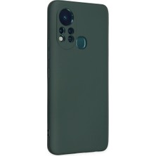Uravas Store Infinix Hot 11S Kılıf Nano Içi Kadife Silikon - Koyu Yeşil