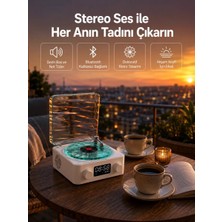 Nemere Ithalat 3-1 Kablosuz Bluetooth Hoparlör – Gece Lambalı, Saatli, Retro Tasarım