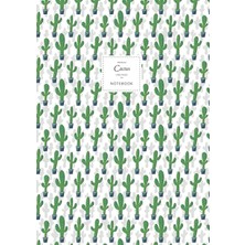Mey İthalat Cactus Notebook - Lined Pages - A4 - Premium: (Saguaro White Edition) Fun Notebook 192 Lined Pages (A4 / 8.27X11.69 Inches / 21X29.7CM)