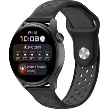 Motto Ticaret Newface Watch 22MM Spor Delikli Kordon - Siyah-Füme