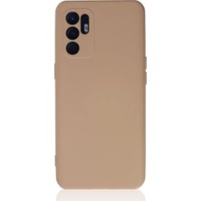 Motto Ticaret Newface Oppo Reno 6 Kılıf Nano Içi Kadife Silikon - Pudra