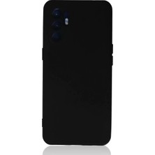 Motto Ticaret Newface Oppo Reno 6 Kılıf Nano Içi Kadife Silikon - Siyah
