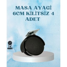 Uravas Store Kilitsiz Mobilya Tekerleği 6 cm 4 Adet Dayanıklı Tasarım
