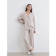 Lc Waikiki Yeni Sezon Gömlek Yaka Ekose Kadın Pijama Takımı