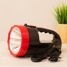 Uravas Store 2W Tek LED El Feneri Projektör - Fiş Şarjlı, 2 Kademe Işık Ayarı