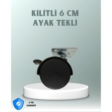 Uravas Store Zemin Korumalı 6 cm Kilitli Döner Ayak