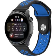 Motto Ticaret Newface Watch 22MM Spor Delikli Kordon - Siyah-Mavi