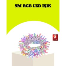 Uravas Store Enerji Tasarruflu Şeffaf Kablo 5 M 50 LED Dekor Işık
