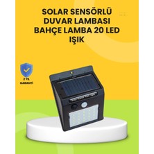 Uravas Store Güneş Paneli ile Şarj Olan 20 LED Dış Mekan Hareket Sensörlü Lamba