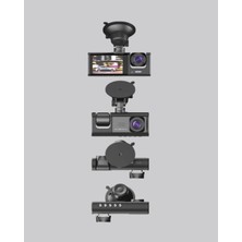 Uravas Store Üç Kameralı Araç Dvr Full Hd Gece Görüşlü ve 2 Inç IPS Ekranlı