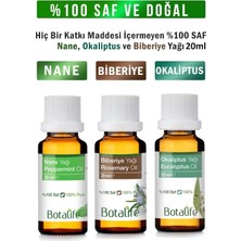 Mey İthalat BOTALIFE%100 Saf Nane Yağı, Okaliptüs Yağı ve Biberiye Yağı 20ML Üçlü SET,NANE-OKALIPTUS-BIBERIYE20
