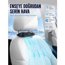 Nemere Araç Içi Boyun Serinletme Fanı Usb-C Şarjlı Güçlü Hava Akışlı Soğutucu