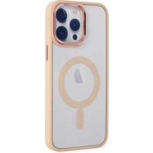 Uravas Store Apple iPhone 14 Pro Kılıf Room Magneticsafe Silikon - Pudra