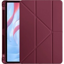 Uravas Store Huawei Honor Pad X9A Kalemlikli Mars Tablet Kılıfı - Mürdüm