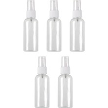 Mey İthalat Sprey Şişesi 60 ml 10/5 Adet Şeffaf Taşınabilir Doldurulabilir Sıvı Konteyner Ince Mist Sızdırmaz Kullanımlık Clear Sprey Şişeler Alkol 5 Adet