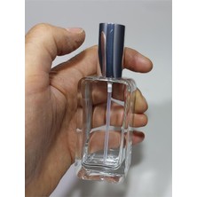 Mey İthalat Wellline (1 Adet) Cam Yeniden Doldurulabilir Sprey Kolonya Parfüm Şişesi 50 ml -Gümüş Kapaklıv Boş Şişe 86974314749