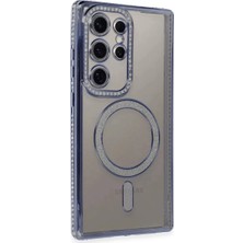 Uravas Store Samsung Galaxy S24 Ultra Kılıf Joke Simli Magneticsafe Kılıf - Mavi