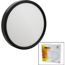 Uravas Store Nisaluce EPL-24SÜ/S 24W Siyah Metal Kasa Sıva Üstü Yuvarlak LED Slim Panel 1680LM BEYAZ=6500K 30.000 Saat Ömür