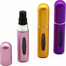 Mey İthalat 3’lü Mini Sprey Parfüm Şişesi 5 ml – Çanta Boy Taşınabilir Dolum Şişesi – Seyahat Tipi Refillable Parfüm Kabı – Uçak ve Günlük Kullanım Için
