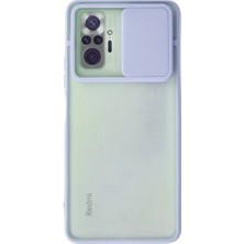Uravas Store Xiaomi Redmi Note 10 Pro Kılıf Palm Buzlu Kamera Sürgülü Silikon - Lila