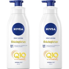Mey İthalat Nıvea Nbody Q10 Sıkılaştırıcı Vücut Losyonu Pompa 400ML 2 Adet