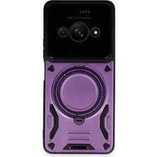 Uravas Store Xiaomi Poco C61 Kılıf Joy Lens Standlı Kapak - Mor