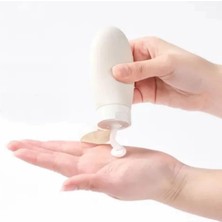 Mey İthalat Premium Doldurulabilir Taşınabilir Krem Şampuan Jel 3 Adet 60ML Hijyenik Seyahat Tipi Banyo Seti