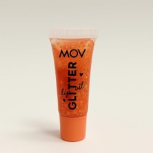 Mey İthalat Mov Glitter Lip No:03 – Turuncu Parlak Simli Lip Gloss/dudak Parlatıcısı – Uzun Süre Kalıcı & Işıltılı Etki