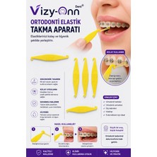 Vizy - Onn Elastik Rondel Diş Teli Lastiği Takma Aparatı Sarı Renk 5 Adet